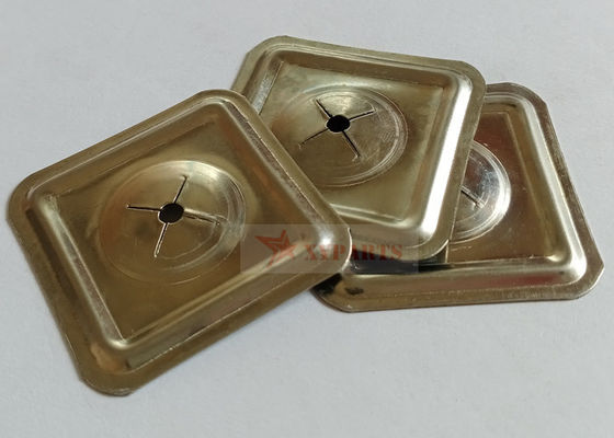 Metalowe podkładki samozabezpieczające 38 mm typu kwadratowego do kołków izolacyjnych