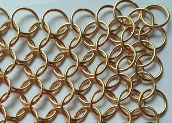 10mm Okrągły Pierścień Chainmail Weave Dekoracja ze stali nierdzewnej Kurtyna Chainmail Ring Mesh