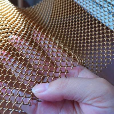 Zestawy z metalowych siatek aluminiowych w kolorze miedzianego do przegród wewnętrznych