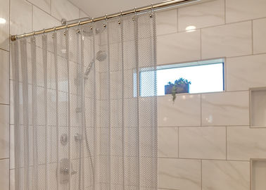 Siatkowa aluminiowa metalowa cewka Draperia Drutowa tkanina do dekoracyjnych zasłon prysznicowych