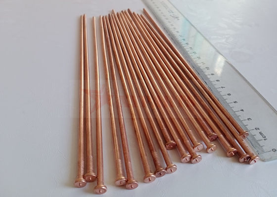 Kołki spawalnicze CD 5x160mm, stal powlekana miedzią, używane do mocowania materiału izolacyjnego na powierzchni stalowej