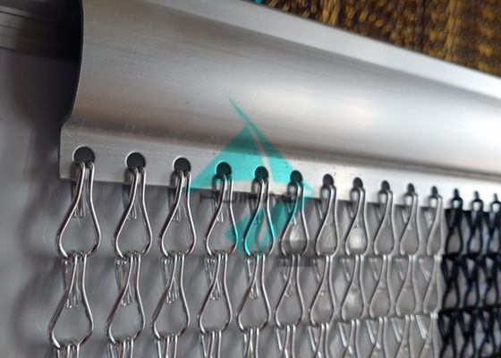 Zestaw z podwójnym haczykiem dekoracyjnym z aluminium do zasłon prysznicowych