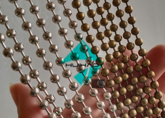 Metalowe siatki draperie kulkowe wiązki z perlami zasłona do dzielnika pomieszczeń