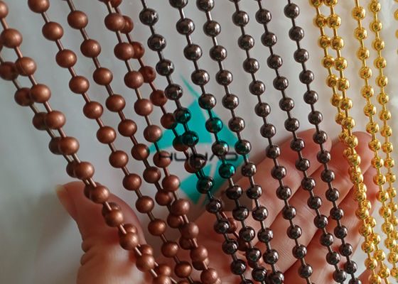 Metalowe siatki draperie kulkowe wiązki z perlami zasłona do dzielnika pomieszczeń