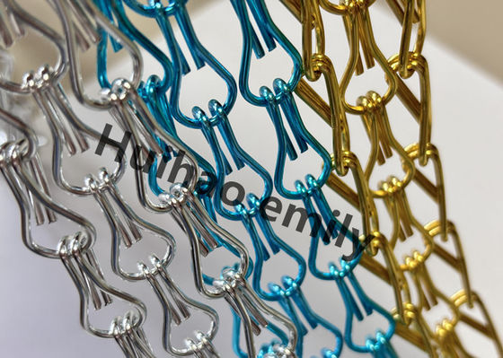 12x24mm Aluminiowa sieć metalowa, zasłona łańcuchowa z obróbką anodową