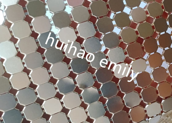 8x8mm błyszczący aluminium Sequin Metalowa siatka zasłona do dekoracji