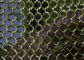 Space Divider Metal Mesh Draperia, Hotel Kurtyna Brass Wire Chainmail Ring Mesh