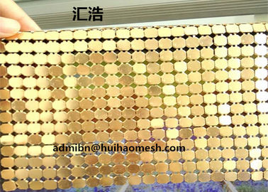 4mm Złoty kolor Aluminiowy Sequin Metalowa siatka Do dekoracji hotelowej