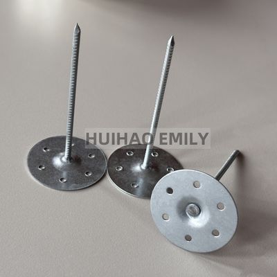 Okrągła perforowana metalowa płyta podstawy Kołki izolacyjne z wełny mineralnej ocynkowane o długości 80 mm