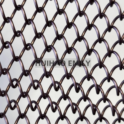 0.8mmx8mm Aluminiowy stopu metalowego cewki draperia elastyczna siatka metalowa zasłona