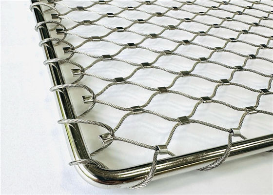 Siatka linowa ze stali nierdzewnej 2mm 316 klasy, elastyczna, do wybiegów dla zwierząt w zoo i siatki dla ptaków