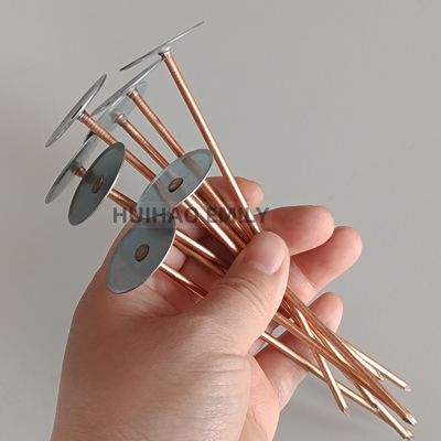 Ocynkowane stalowe kołki izolacyjne z łbem do przyspawania do blachy kanałów wentylacyjnych