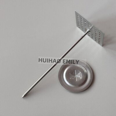 50 mm Perforated podstawy wełny skalnej mocowania szpilki izolacyjne z kopułą czapka Wascher