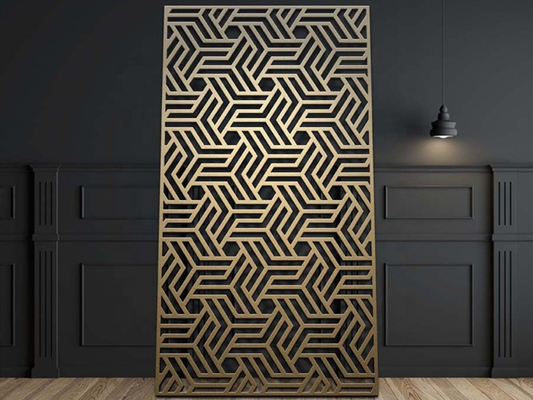 1220x3050mm Płytka aluminiowa z laserowo wyciętą siatką do płotu zewnętrznego
