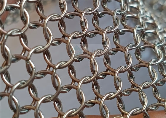 7 mm ze stali nierdzewnej 316 Ringowe siatki zasłonowe do konstrukcji architektonicznych - Metalowe siatki łańcuchowe