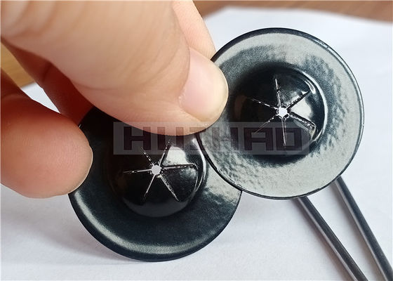 Podkładki samozabezpieczające ze stali nierdzewnej 38 mm Dwustronnie czarna powłoka używana do mocowania siatki do paneli słonecznych