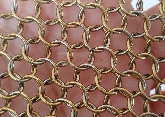 Galwanizacja 0,8 mm x 7 mm metalowa siatka pierścieniowa do kurtyny dzielącej przestrzeń