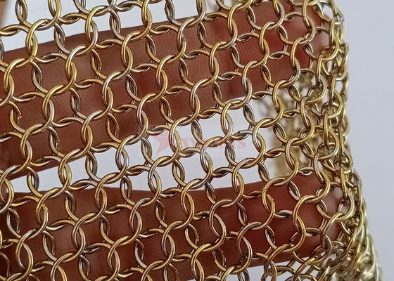 Kolor mosiądzowy 0,8x7mm Stal nierdzewna 316 Metalowa zasłona sieciowa do dekoracji wnętrz