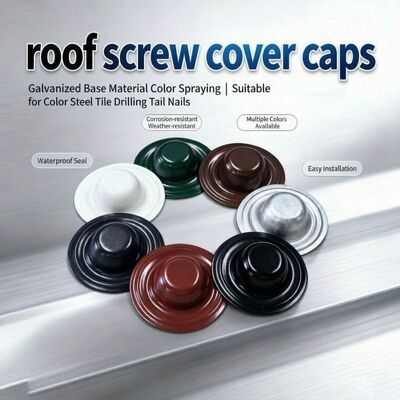 Galvalume Steel 35mm Roof Screw Cover Caps w falistej wodoodpornej muszli dachowej