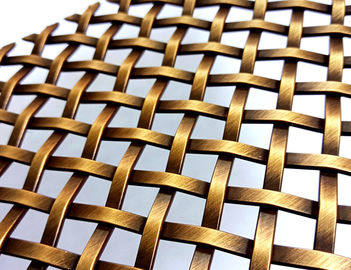 Weave Type Architectural Decorative Antique Brass Mesh Fabric W magazynie
