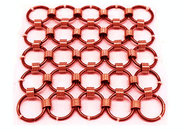 Dostosowane Chainmail Ring Metal Mesh Drapery do dekoracji centrum handlowego Hotel