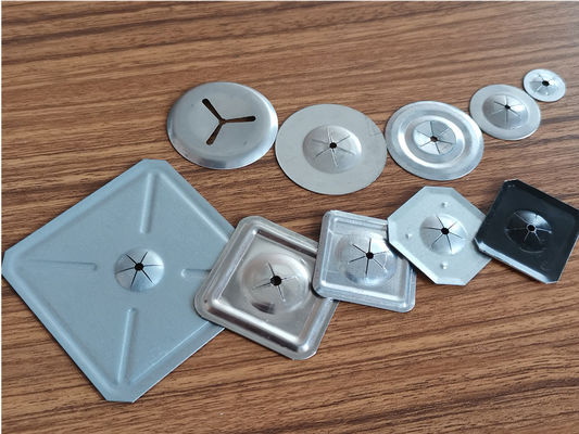 Podkładka samozabezpieczająca 30 mm z aluminium ze stali nierdzewnej do mocowania wełny mineralnej za pomocą kołków spawalniczych