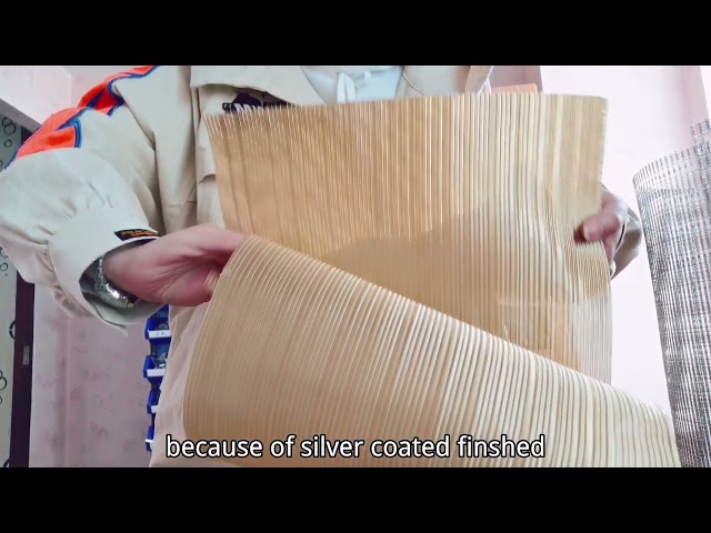 Ekran prysznicowy ze szkła laminowanego z brązowej miedzianej siatki