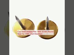 Głowa kubkowa z spawanymi szpilkami o okrągłej podstawie 30 mm do izolacji kanałów HVAC